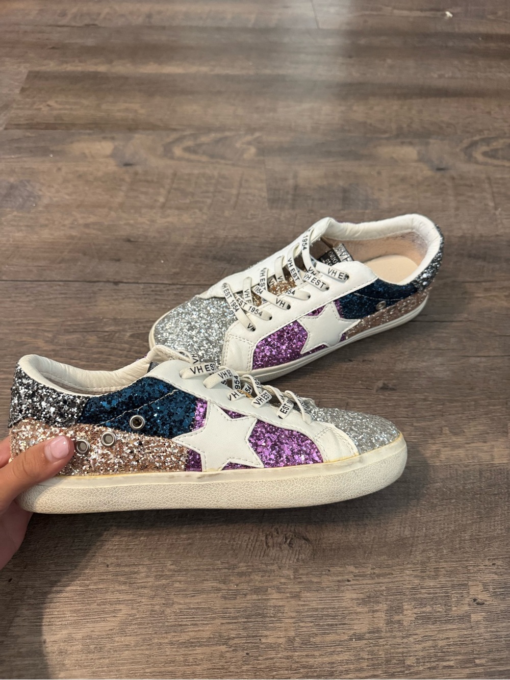 Vintage Havana Glitter Star Low-Top Sneakers - Multicolor